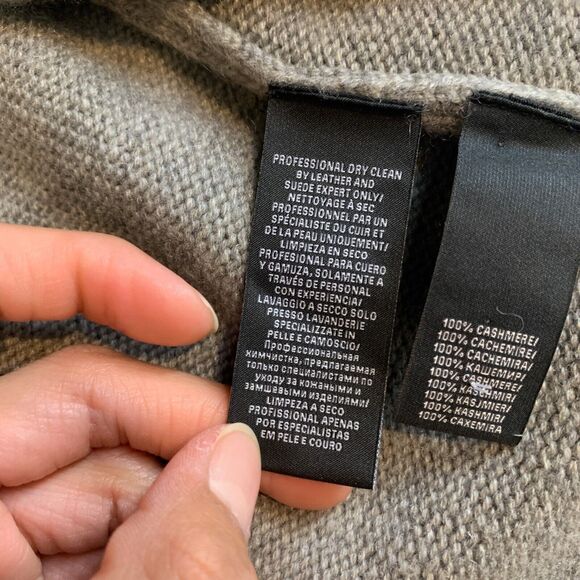 Ralph Lauren Cardigan Womens S Small Gray Cashmere Oversized Longline Open Front - Picture 9 of 12